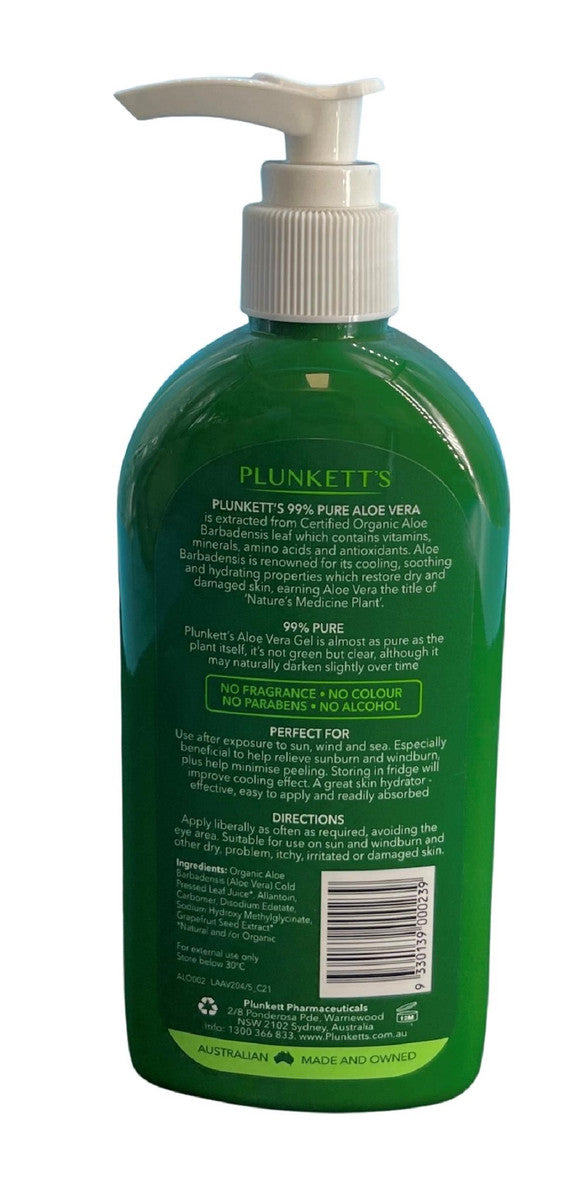 Plunketts 99% Pure Aloe Vera Soothing Gel 240mL - Each