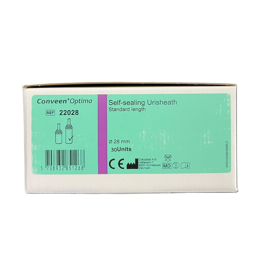 Coloplast Conveen Optima Cath Standard Self-Sealing 28Mm Non Latex 8.5cm 22028 - Box of 30