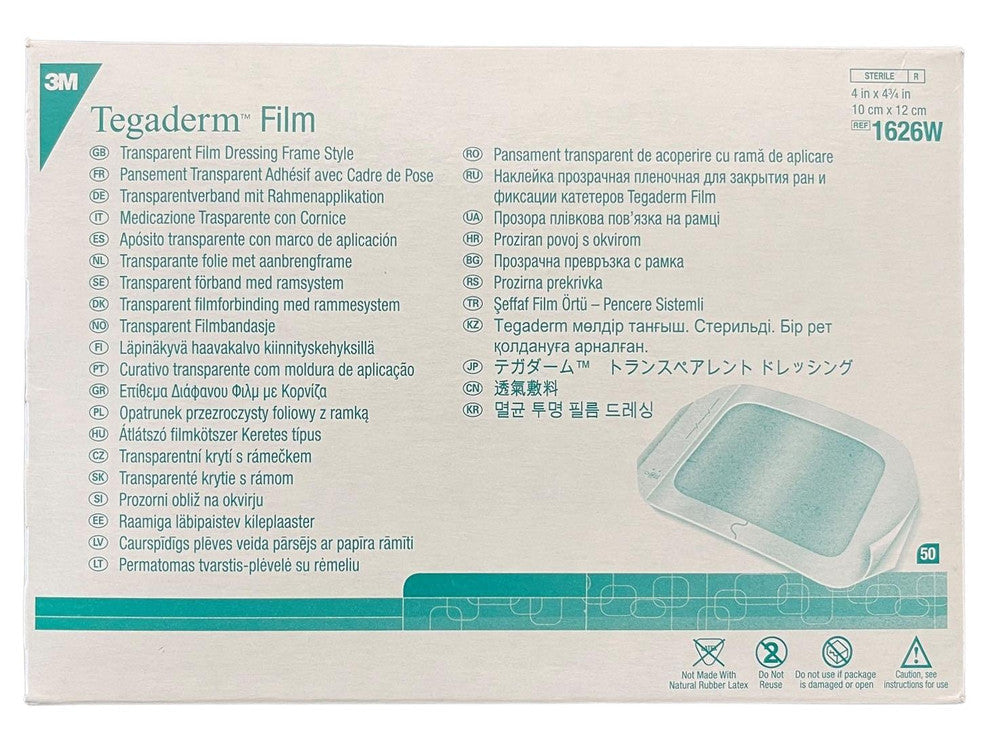 3M Tegaderm Transparent Film Dressing 10cm x 12cm Adhesive (1626W)