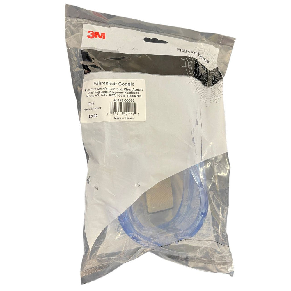 3M Glasses Fahrenheit Splash Goggles Absorbs 99% UV - Each