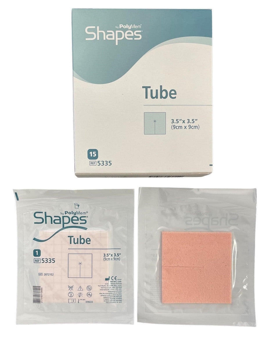 Polymem Shapes 9cm x 9cm Dressing Tube (5335)