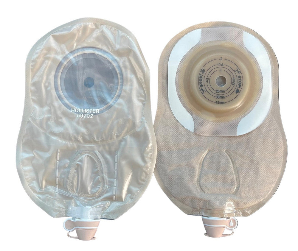 Hollister Moderma Flex One-Piece Maxi Urostomy Soft Convex Pouch, CeraPlus Firm Skin Barrier With Adhesive Border - All Sizes