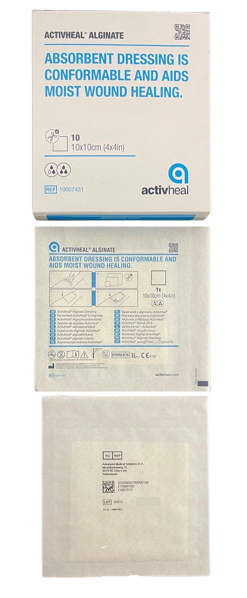 Activheal Alginate 10 X 10cm - Box of 10