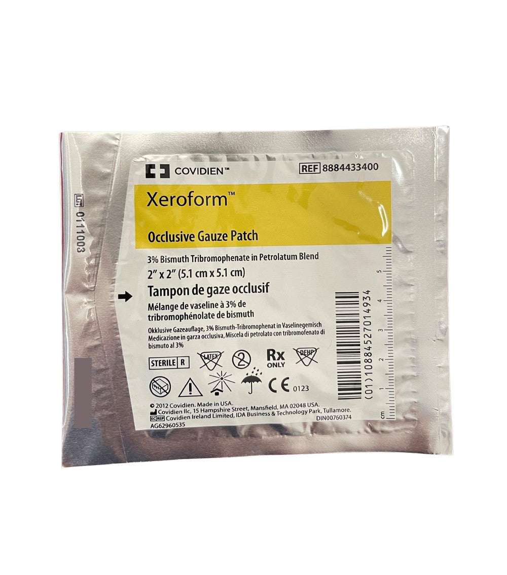 Covidien Xeroform Occlusive gauze Patch 3% Bismuth Petroleum 5.1 x 5.1cm