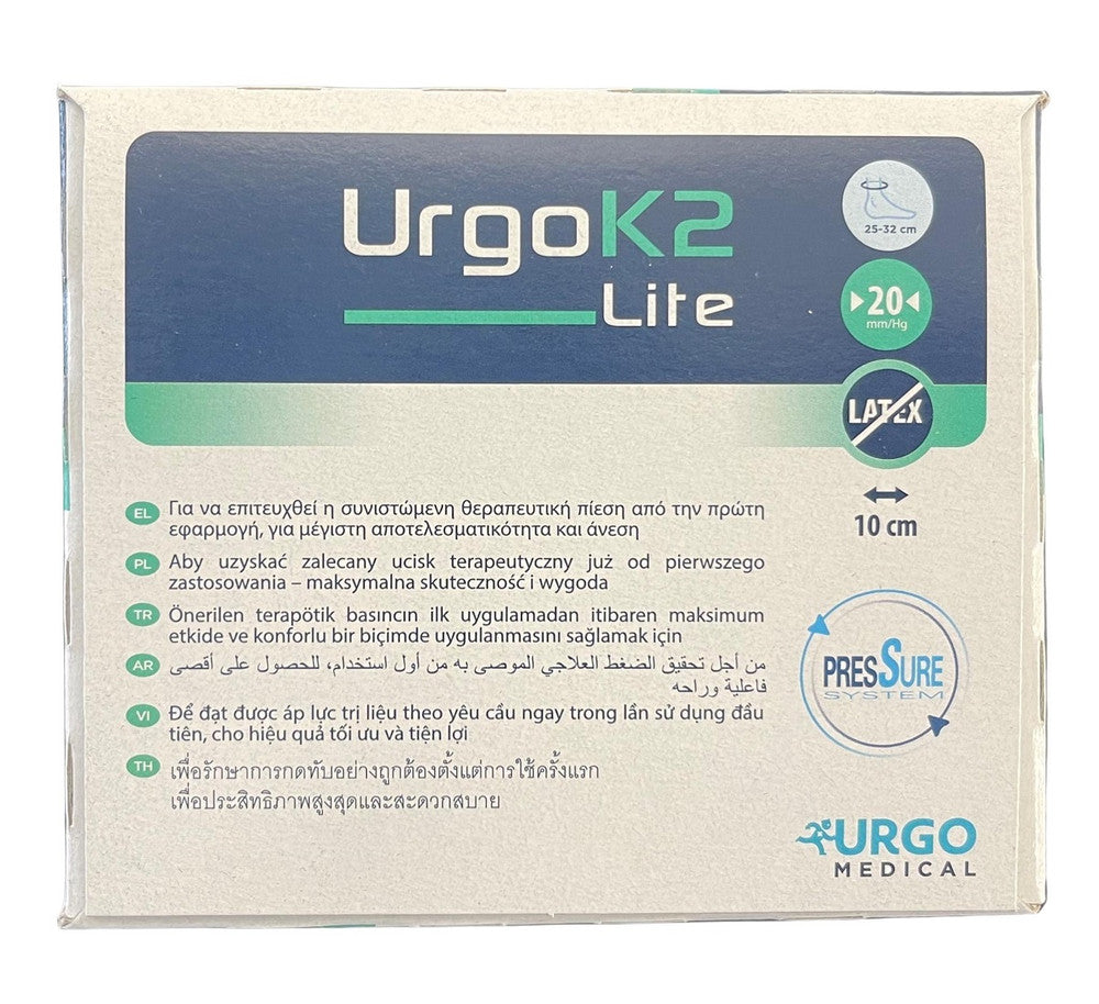 Urgo K2 Compression Bandage Light 25-32cm/10cm 2 Layer Latex Free - Each