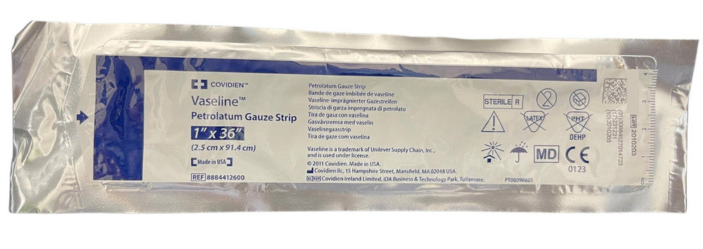 Vaseline Petroleum Gauze 2.5Cmx91.4Cm Sterile - Each