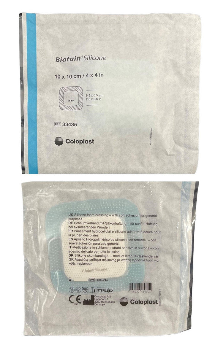 Coloplast Biatain Silicone Foam Dressing 10cm x 10cm (33435)
