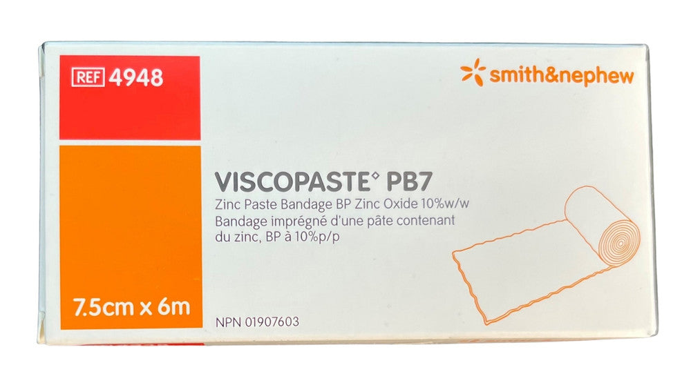 Smith & Nephew Viscopaste Zinc Paste Bandage 7.5cmx6m (4948)