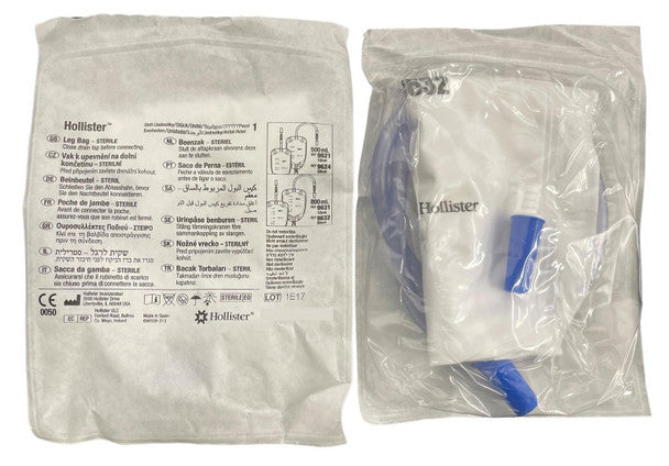 Hollister Leg Bag Ctf 800Ml Sterile 50Cm Tube Lever Tap 9632K - Pack of 10