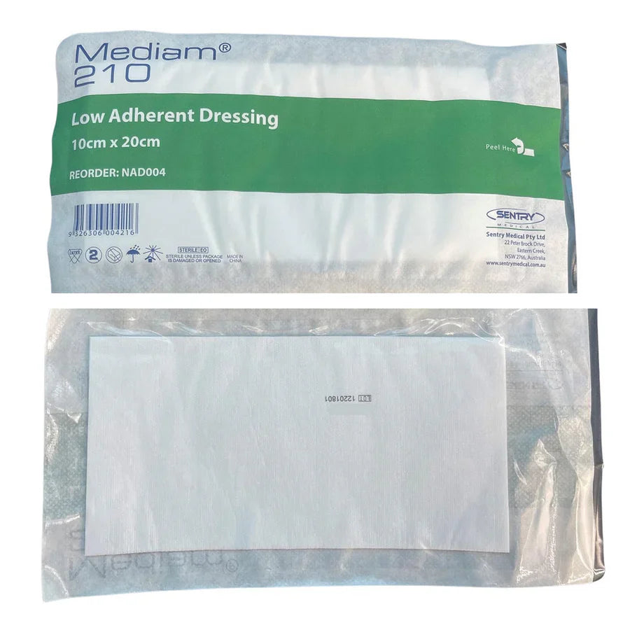Mediam 210 Low Adherent Dressing, Box of 50 - All Sizes