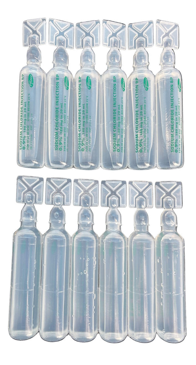 Pfizer Sodium Chloride INJECTION Solution 0.9%, Sterile 20ml - Box of 30 Ampoules
