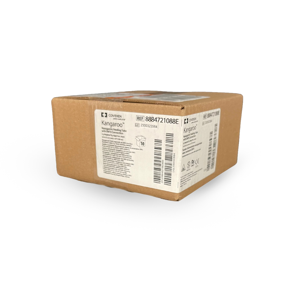 Kangaroo Nasogastric Feeding Tube, Weighted Tip with Stylet, Box of 10 - All Sizes