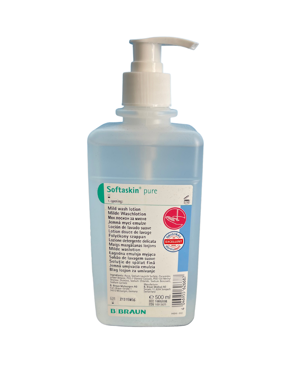 B. Braun Softaskin Pure Hand Wash, Fragrance Free 500mL 1000mL