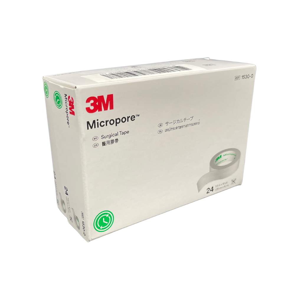 3M Micropore Surgical Tape 12mm x 9.1m White 1530-0 - Box of 24