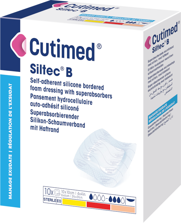 Cutimed Siltec B Silicone Bordered Foam Dressing, Box of 10 - All Sizes