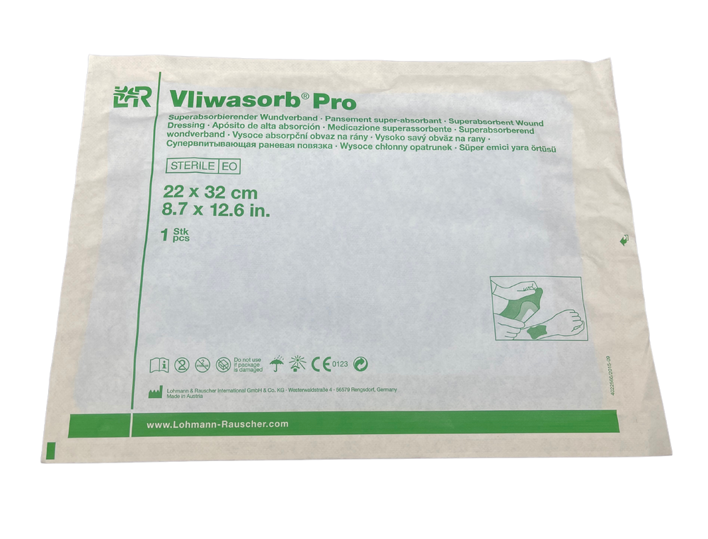 Vliwasorb Pro Superabsorbent Dressing 22X32Cm 32644 - Pack of 10