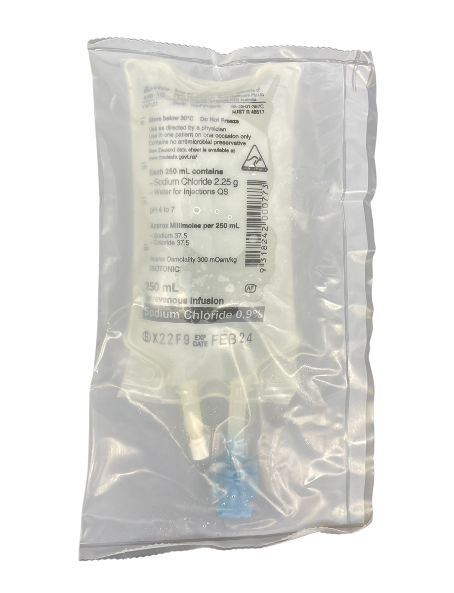 2b1302 Baxter Viaflex 250mL Bag Sodium Chloride 0.9% Iv Intravenous (AHB1322 ...