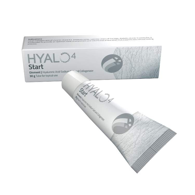 HYALO4 Start collagenase ointment for wound bed preparation