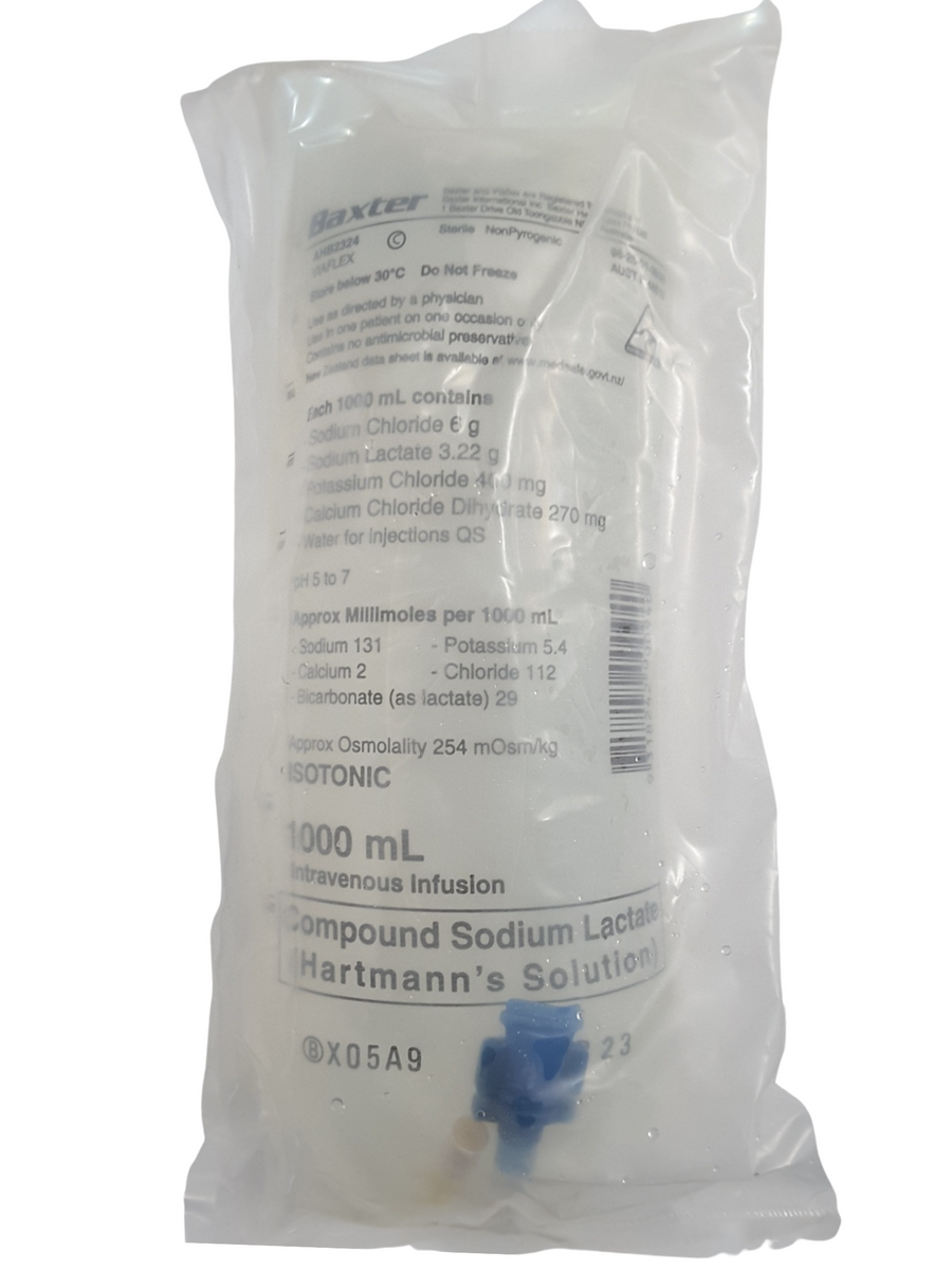 Baxter Hartmann's 1000mL Bag Solution Compound Sodium Lactate Infusion ...