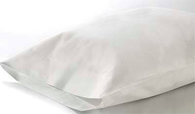 Pillow Cover Case, 75x50cm, 30GSM, Recyclable Spunbond Polypropylene, Nonwoven White, Black Stitching, Hygienic Single Pack, 50 per Box