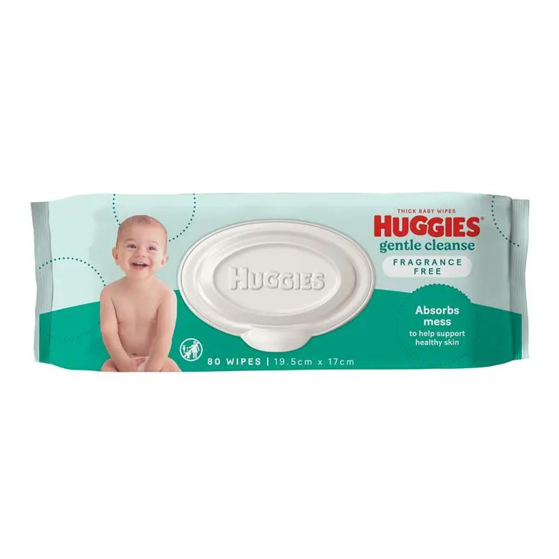 Huggies | Baby Wipes Fragrance Free 80 wipes Pack 24391