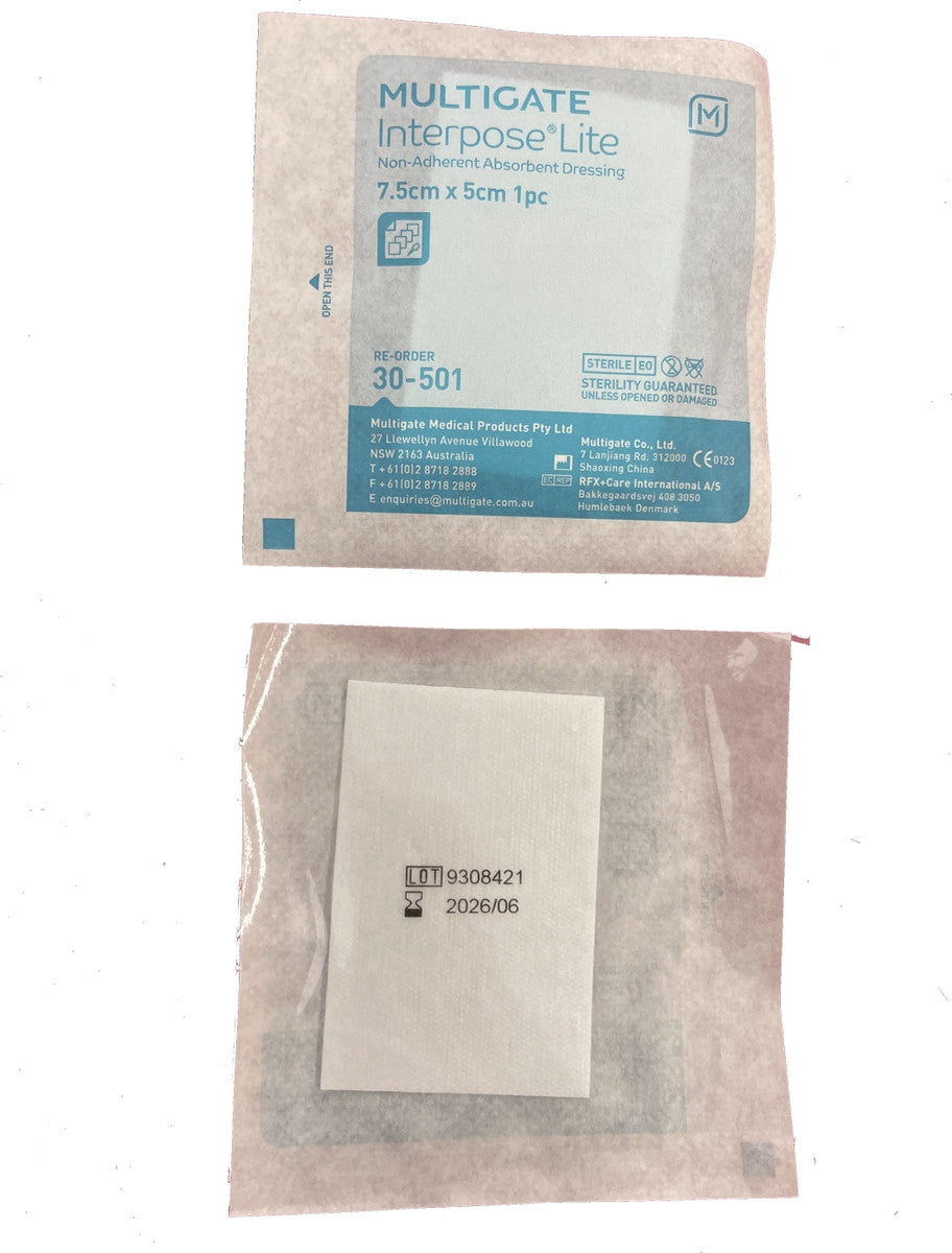 Multigate Interpose Lite Dressing Non Adhesive Sterile - All Sizes