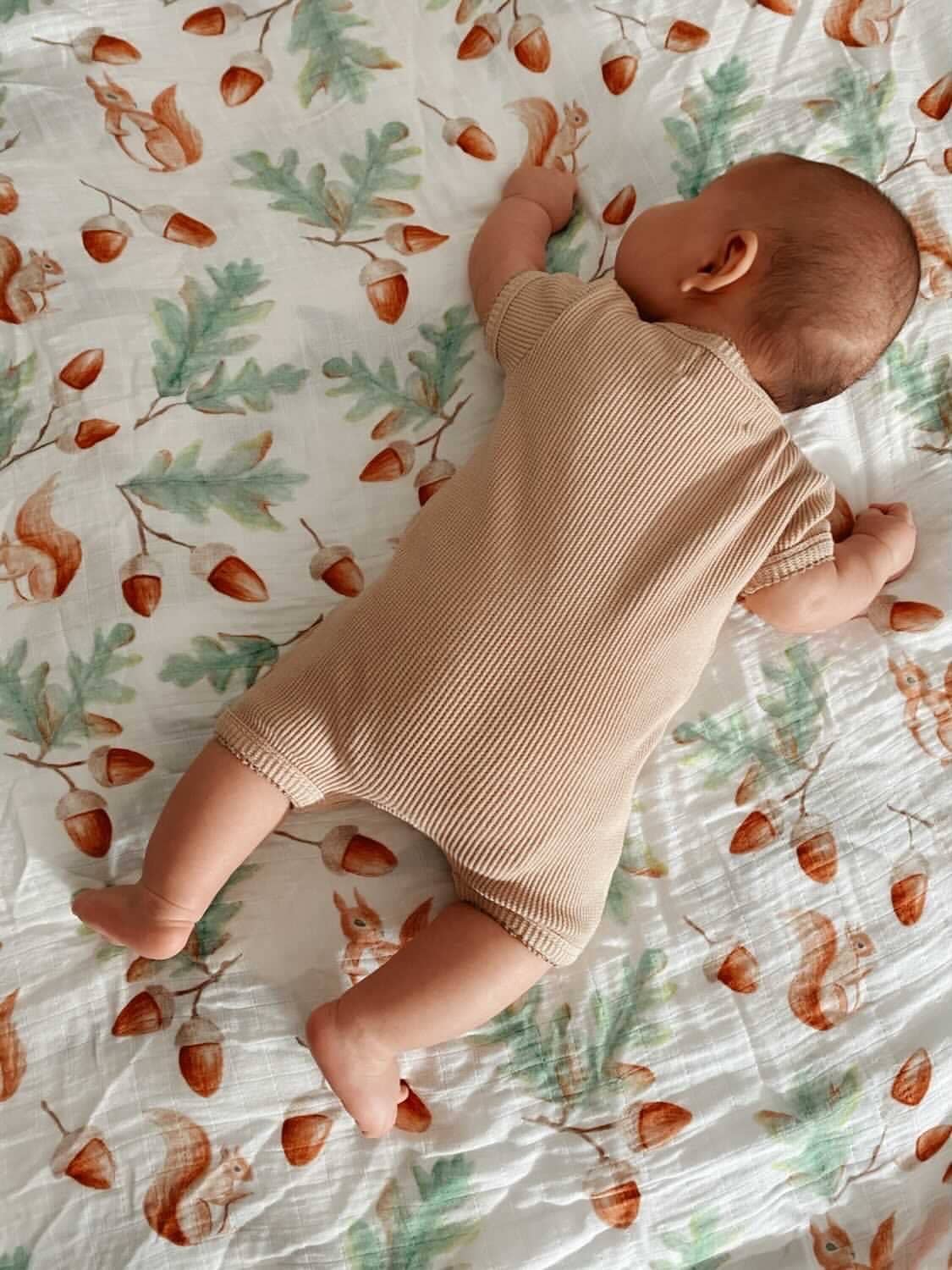 Woodland Bamboo Muslin Wrap - Bubba Bump