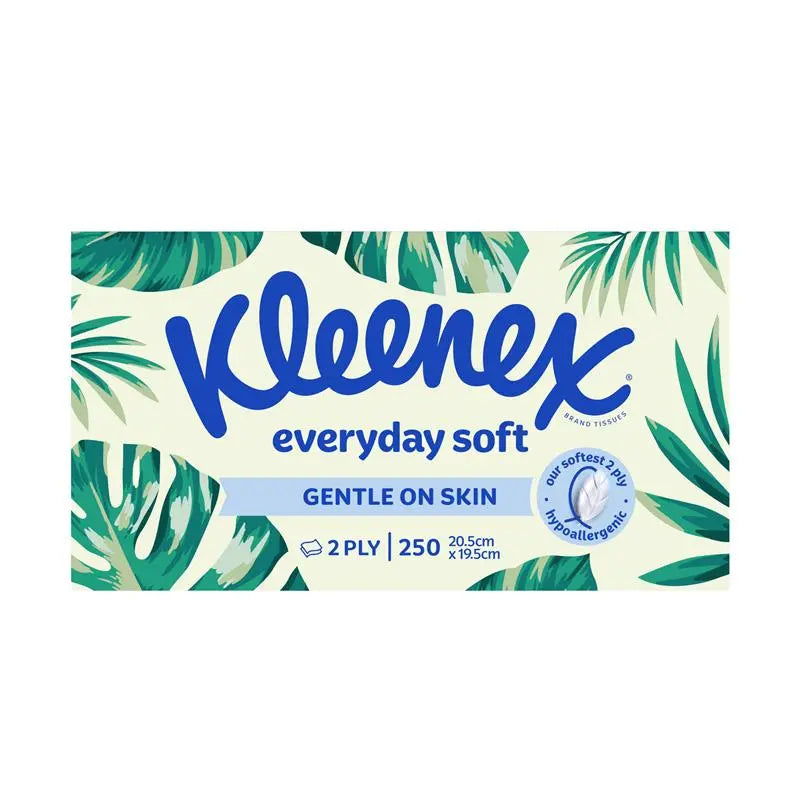 Kleenex Facial Tissue 2Ply Jumbo White (250sheets / Pack) - 18packs / Ctn (60271)