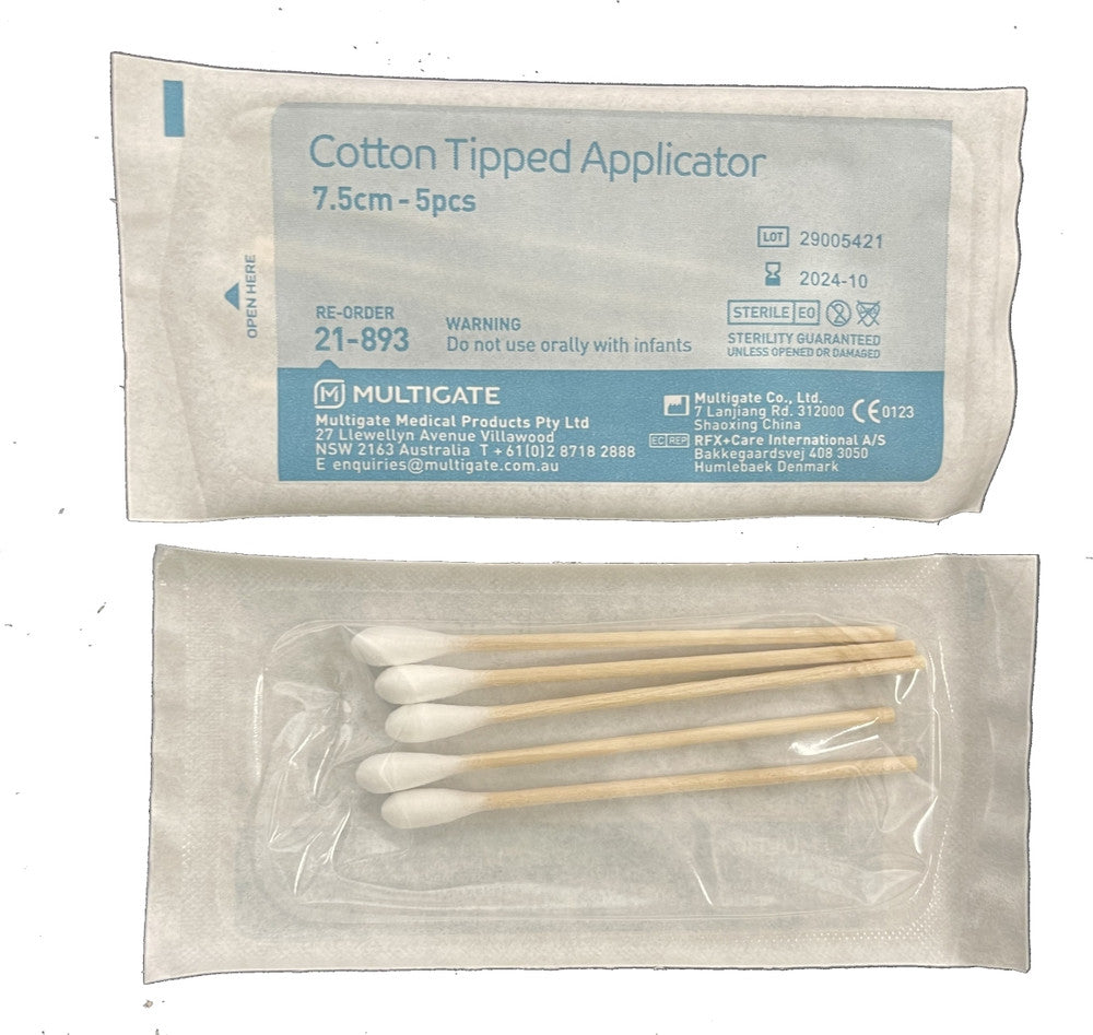 Multigate Cotton Tip Applicator, Sterile - All Sizes