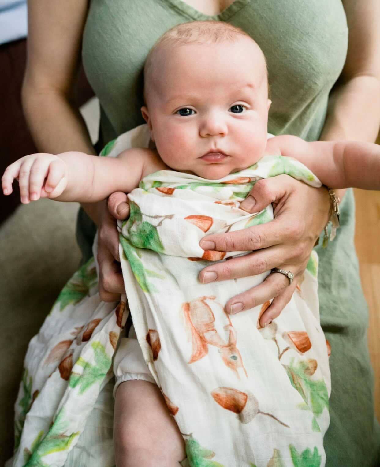 Woodland Bamboo Muslin Wrap - Bubba Bump