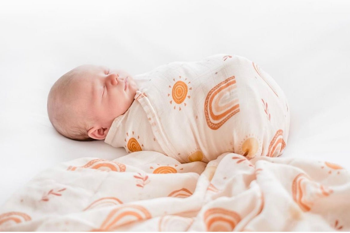 Rainbow Bamboo Muslin Wrap - Bubba Bump