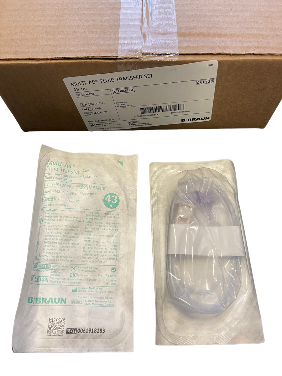 B. Braun Multi-AD Fluid Transfer Set, MAT 4100 - Box of 20 (513548 ...