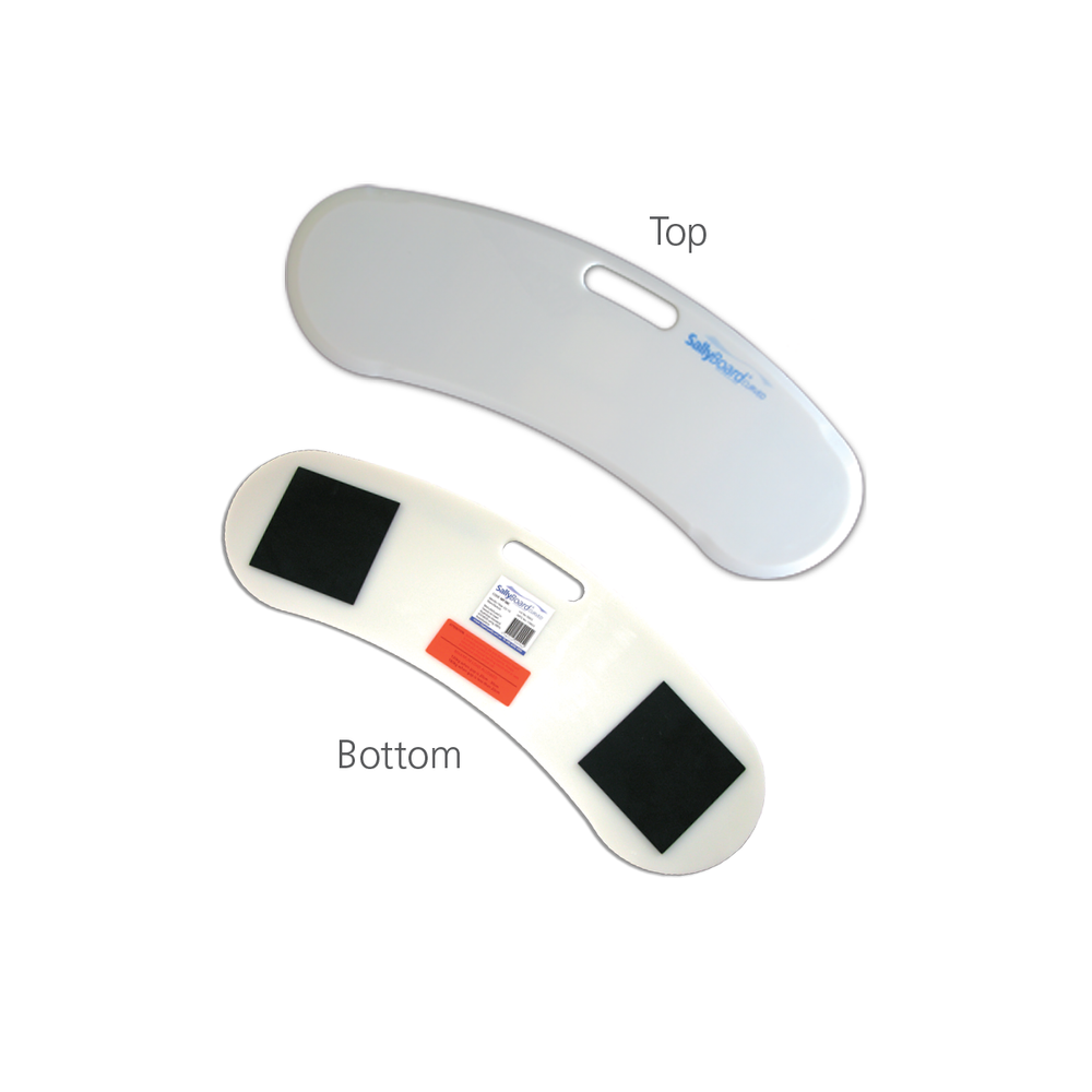 SallyBoard Curved with 2 squares underneath for grip and stability 77cm x 22.2cm x 1cm White, Each (MT SBC)