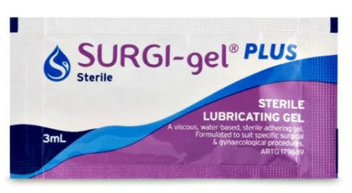 Surgi-Gel Plus Sterile Lubricant Gel Sachets 3mL (SUR03038F)