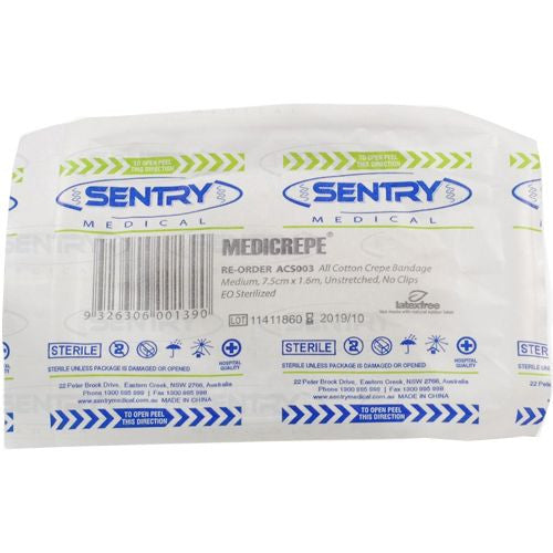 Medicrepe Cotton Crepe Bandage Medium Sterile - All Sizes – KEEPING ...